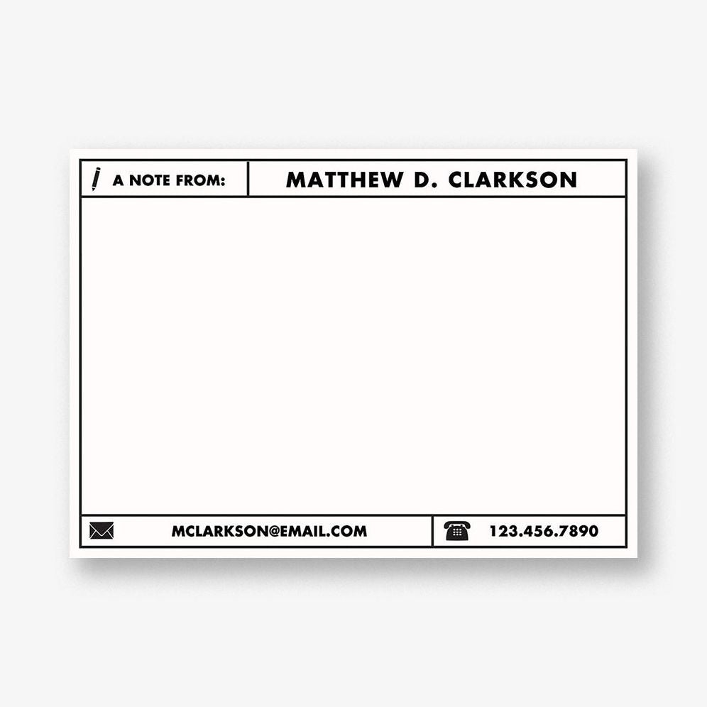 Note From A6 Stationery