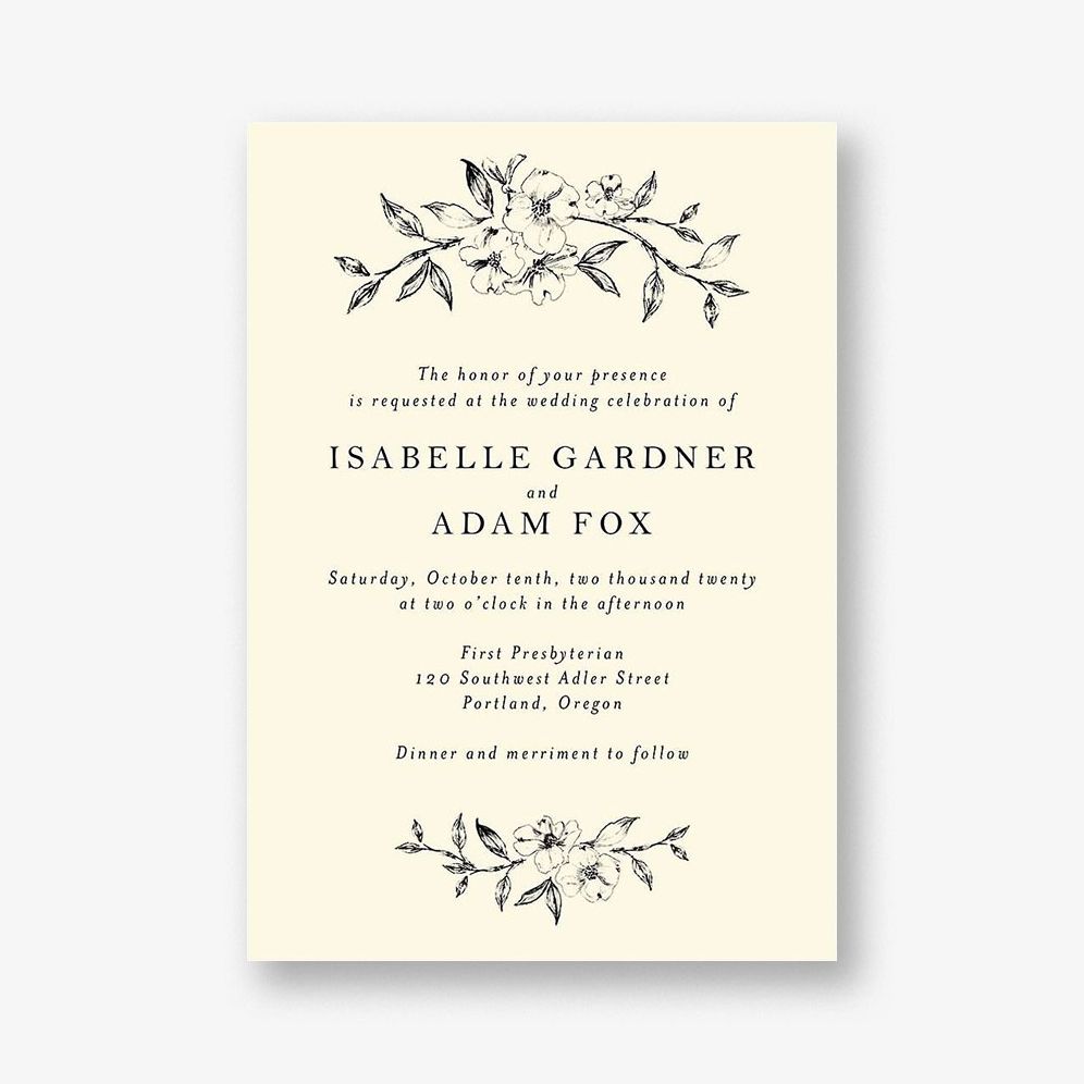 Dogwood Blossom Wedding Invitation