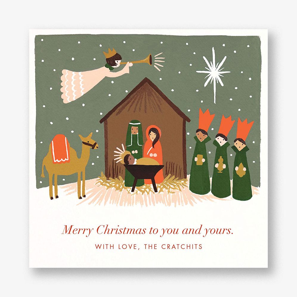Vintage Nativity Holiday Card