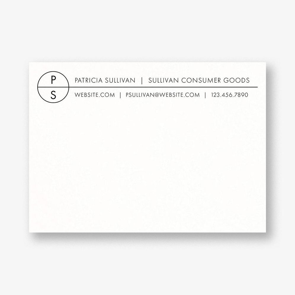 Cut Circle Stationery