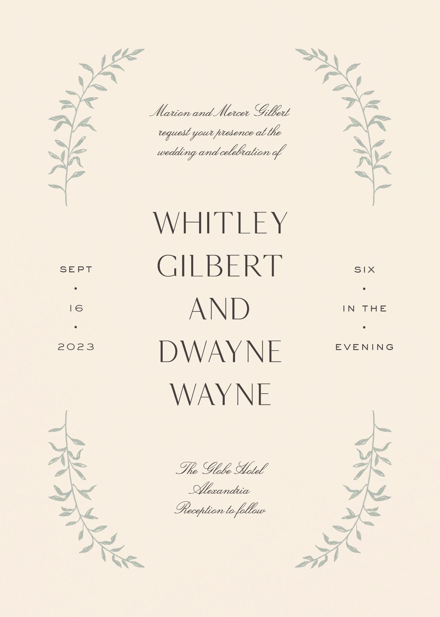 As Above Wedding Invitation