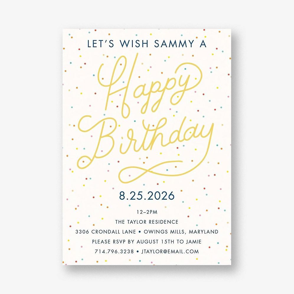 Confetti Party Invitation