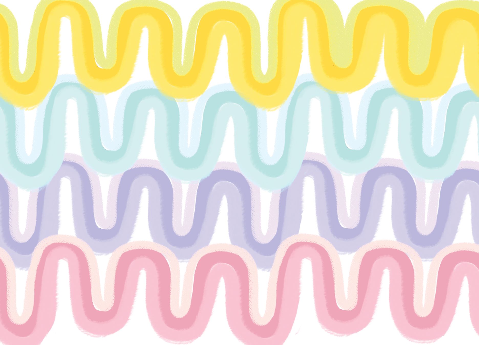 Doodle Wave Pastel Stationery