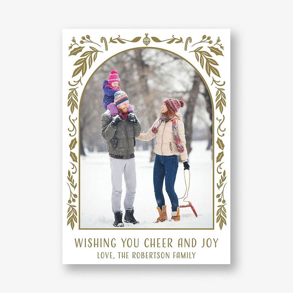 Modern Dala Holiday Photo Card