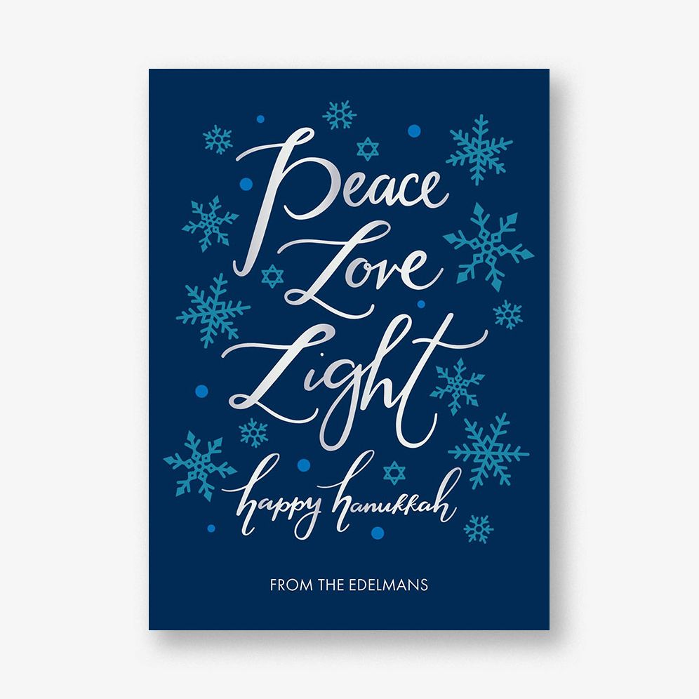 Peace Light Love Holiday Photo Card