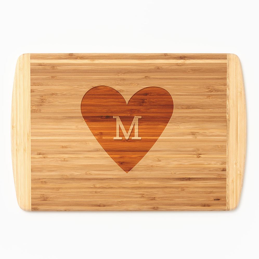 Filled Heart Two-Tone Cutting Board