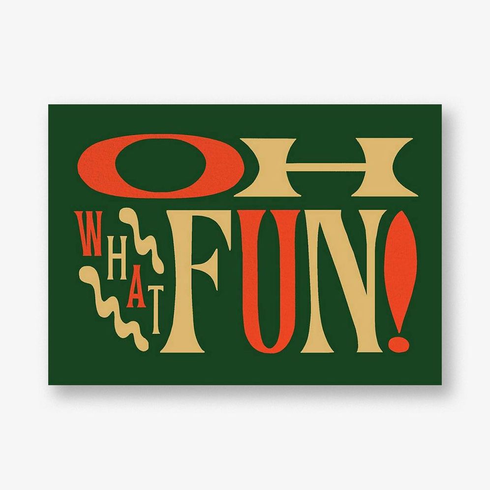 Just for Fun Green Holiday Card