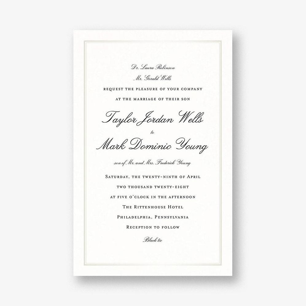 Timeless Elegance Wedding Invitation