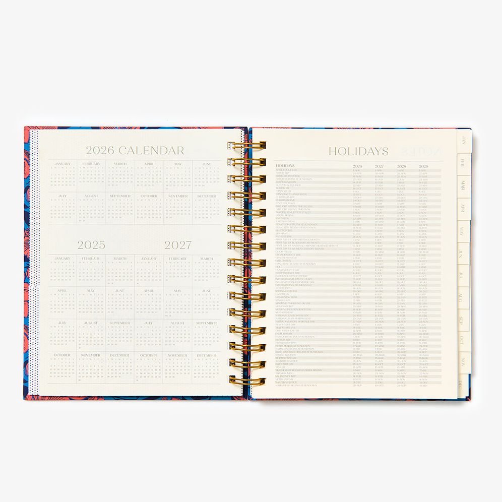 12-Month Painted Leaves Custom Planner