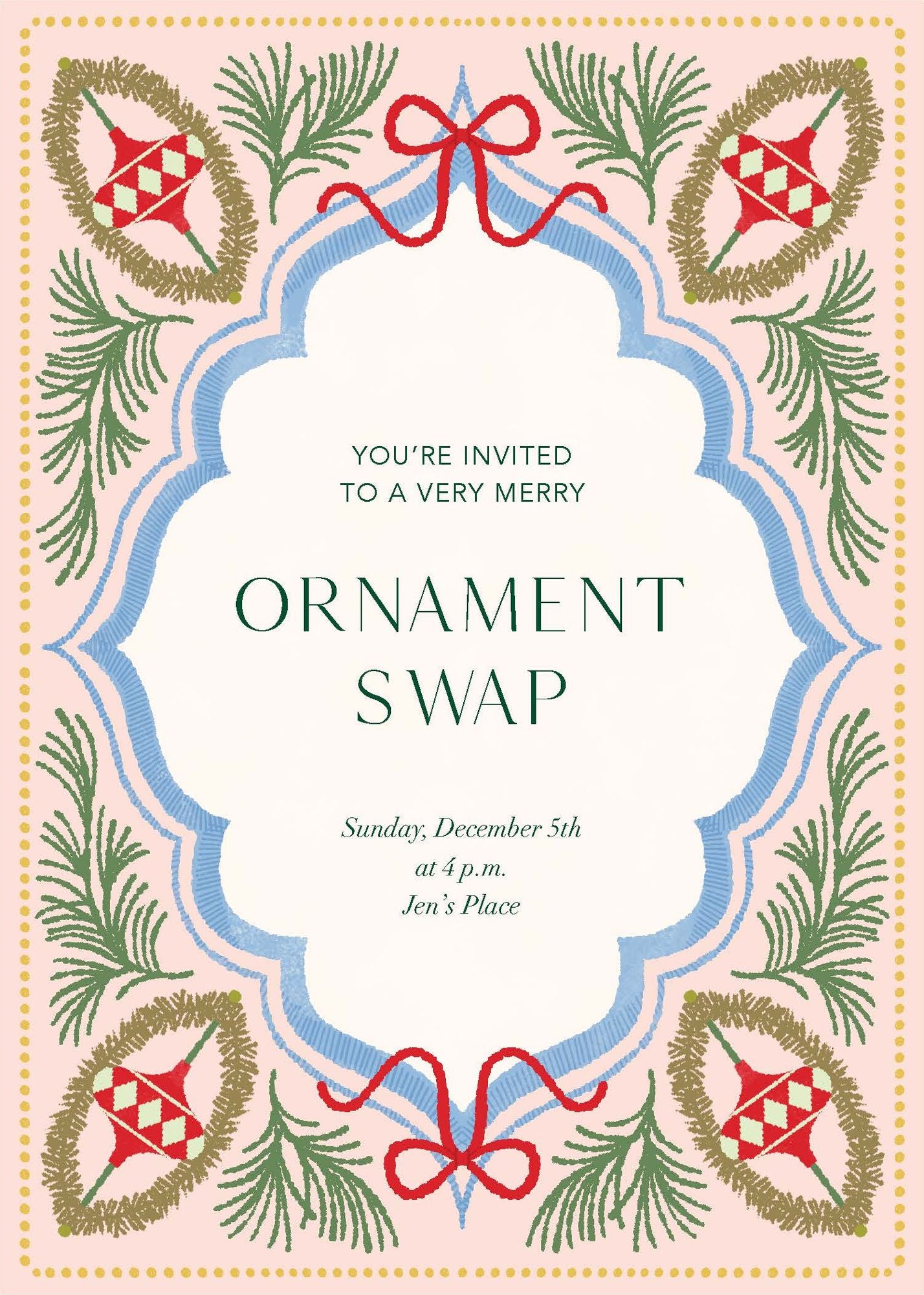 Fanciful Ornaments Holiday Card