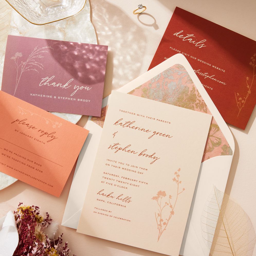 Dried Floral Thank You Card