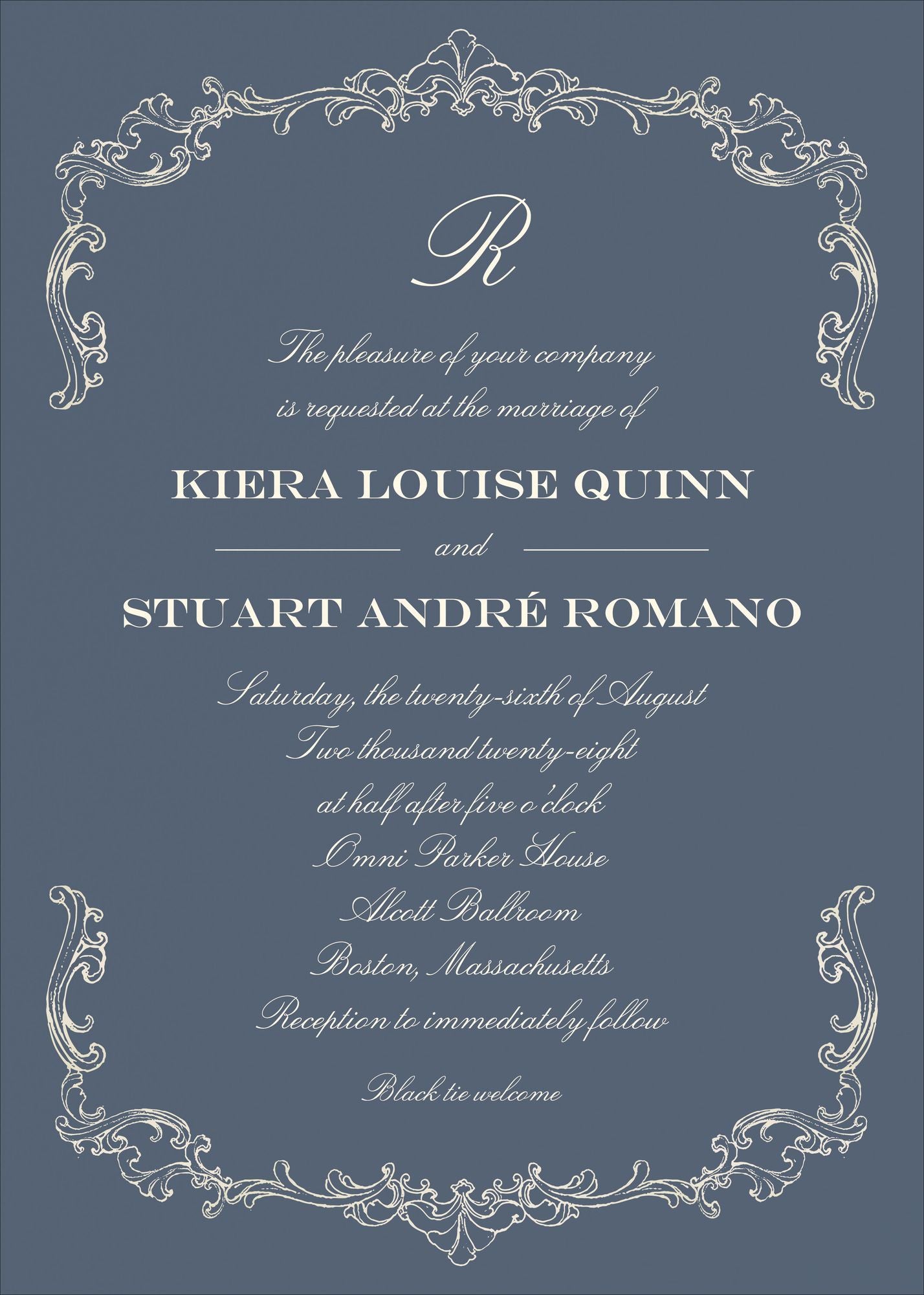 Gilded Filigree Foil Wedding Invitation