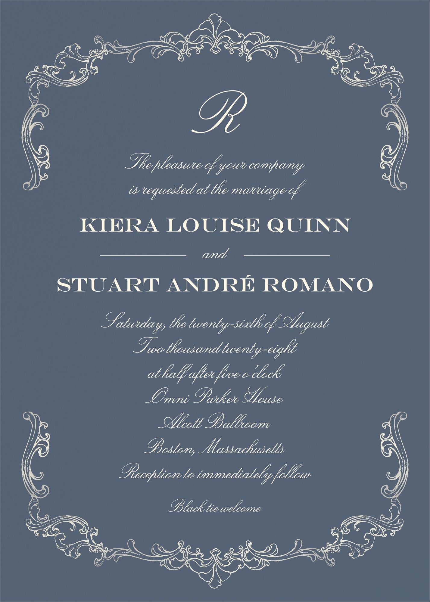 Gilded Filigree Foil Wedding Invitation
