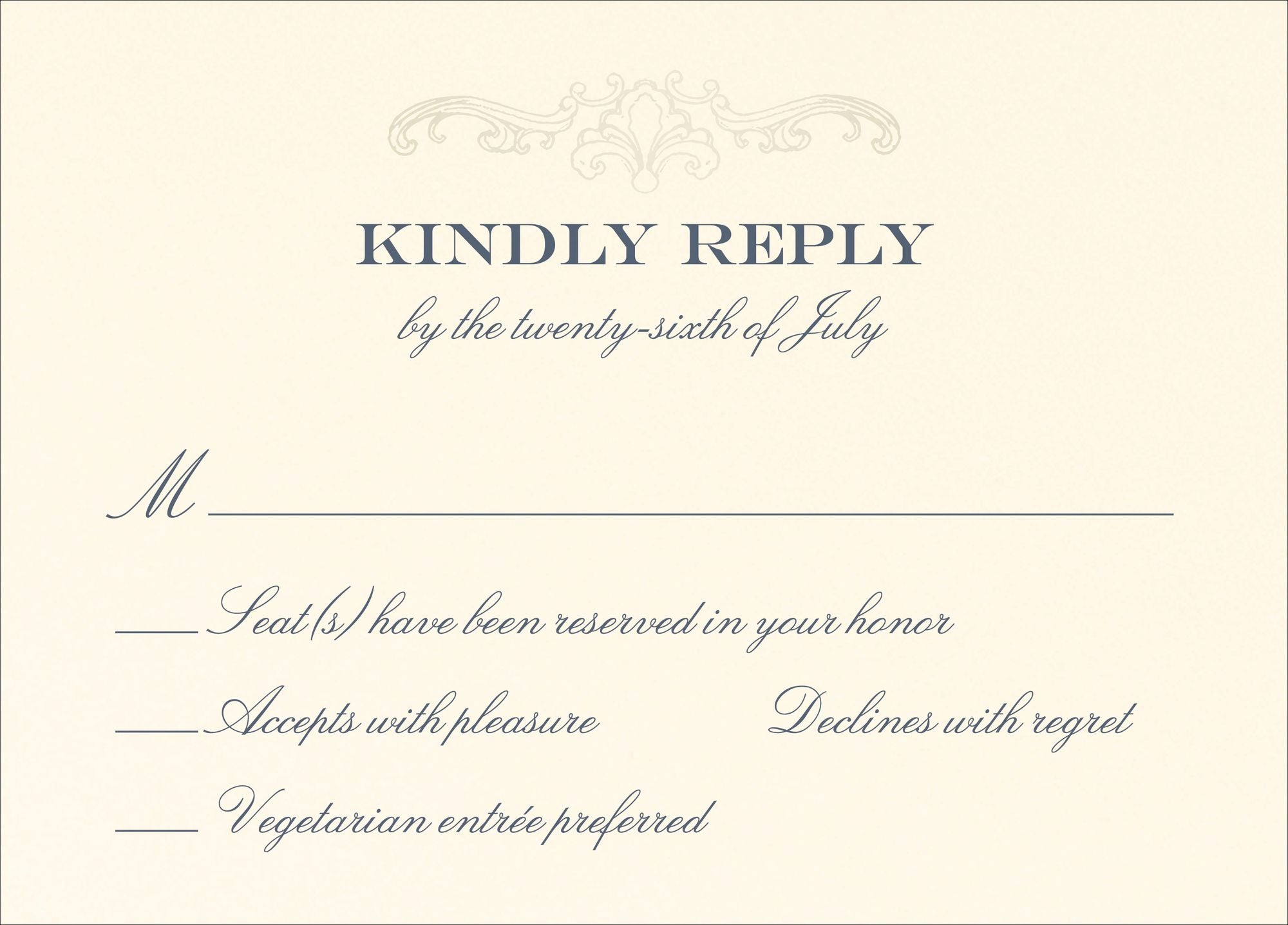 Gilded Filigree Foil Response Card