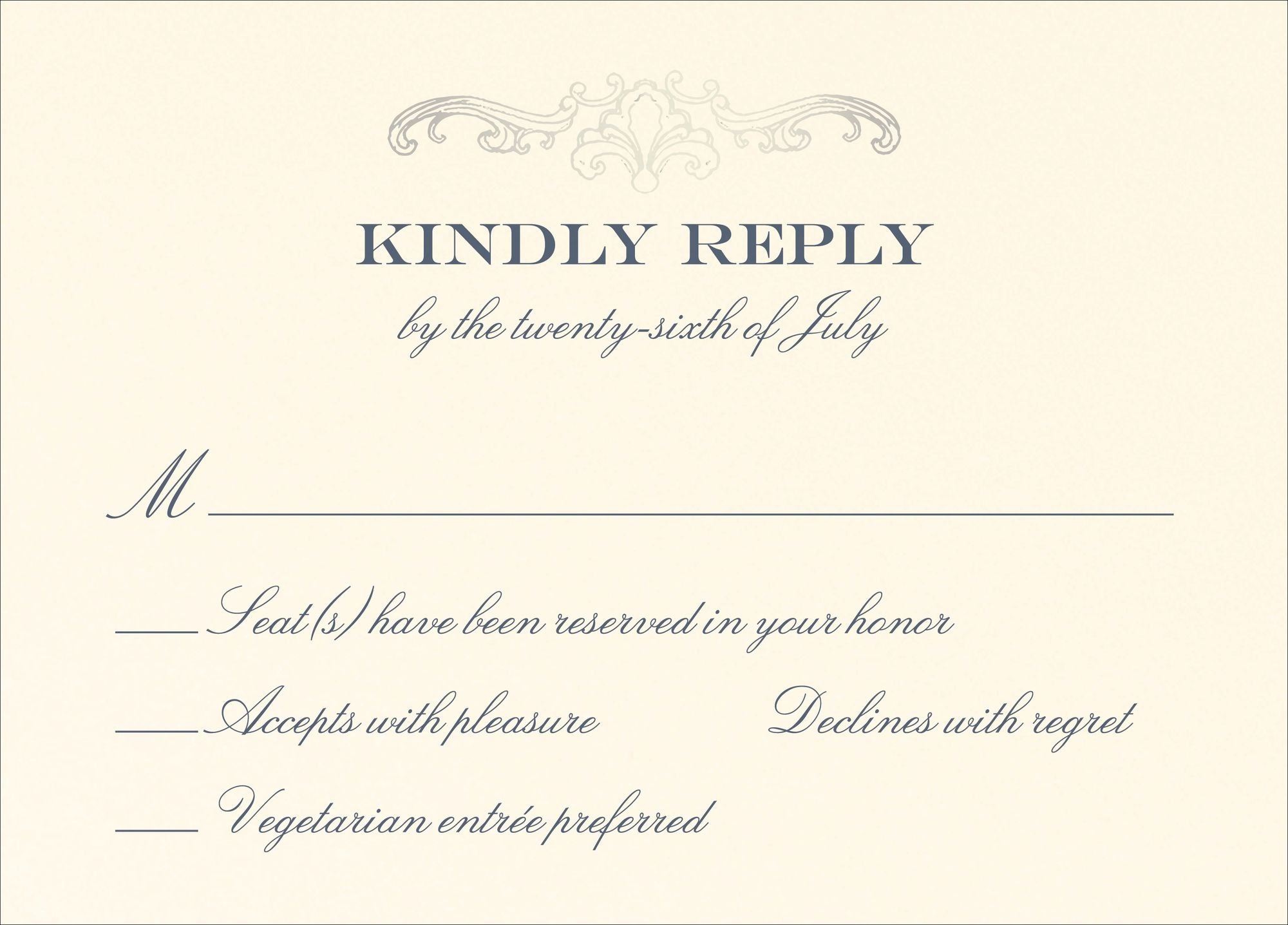 Gilded Filigree Foil Response Card