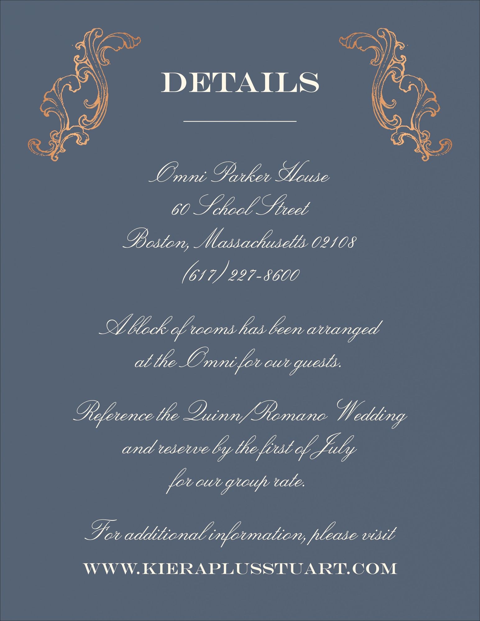 Gilded Filigree Foil Information Card