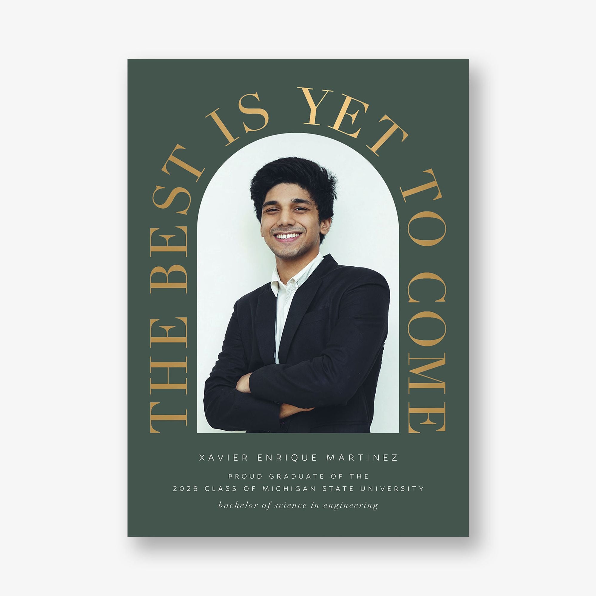 Grand Arch Foil Photo Graduation Announcement