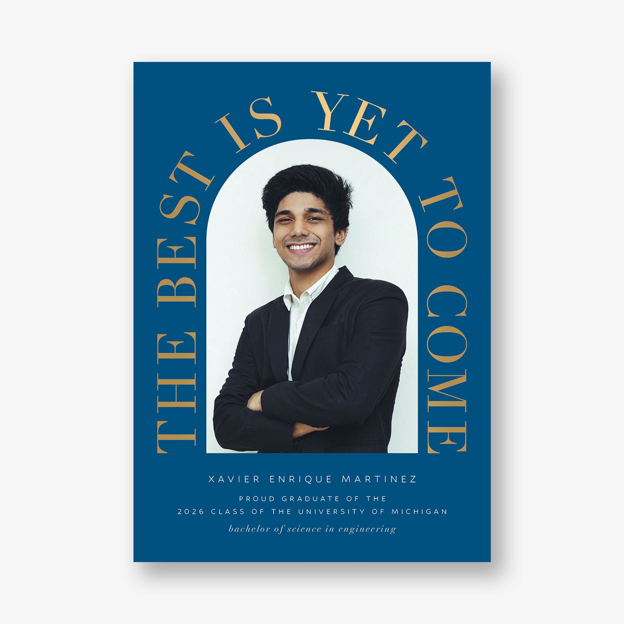 Grand Arch Foil Photo Graduation Announcement