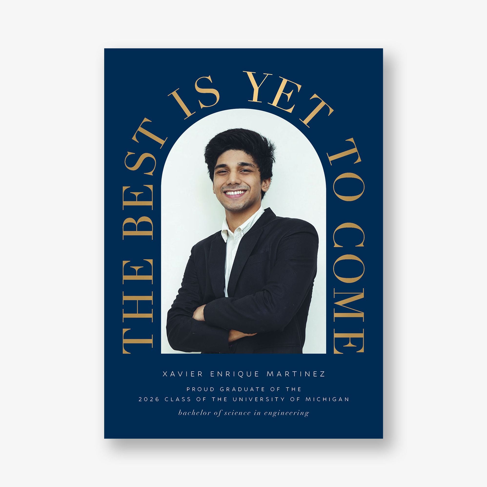 Grand Arch Foil Photo Graduation Announcement