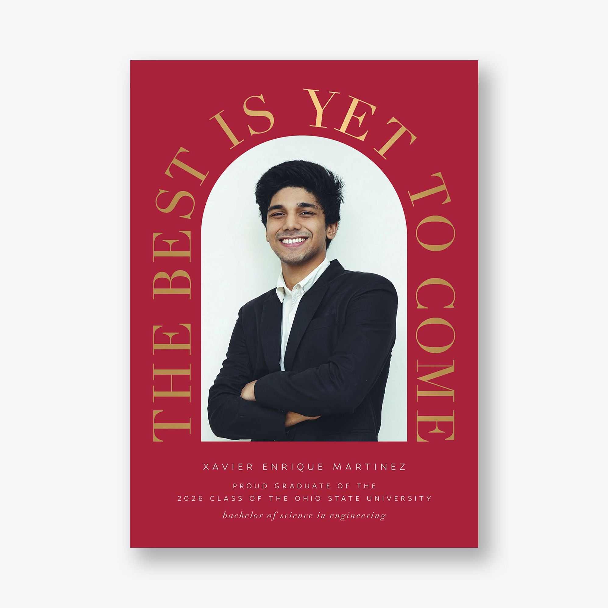 Grand Arch Foil Photo Graduation Announcement