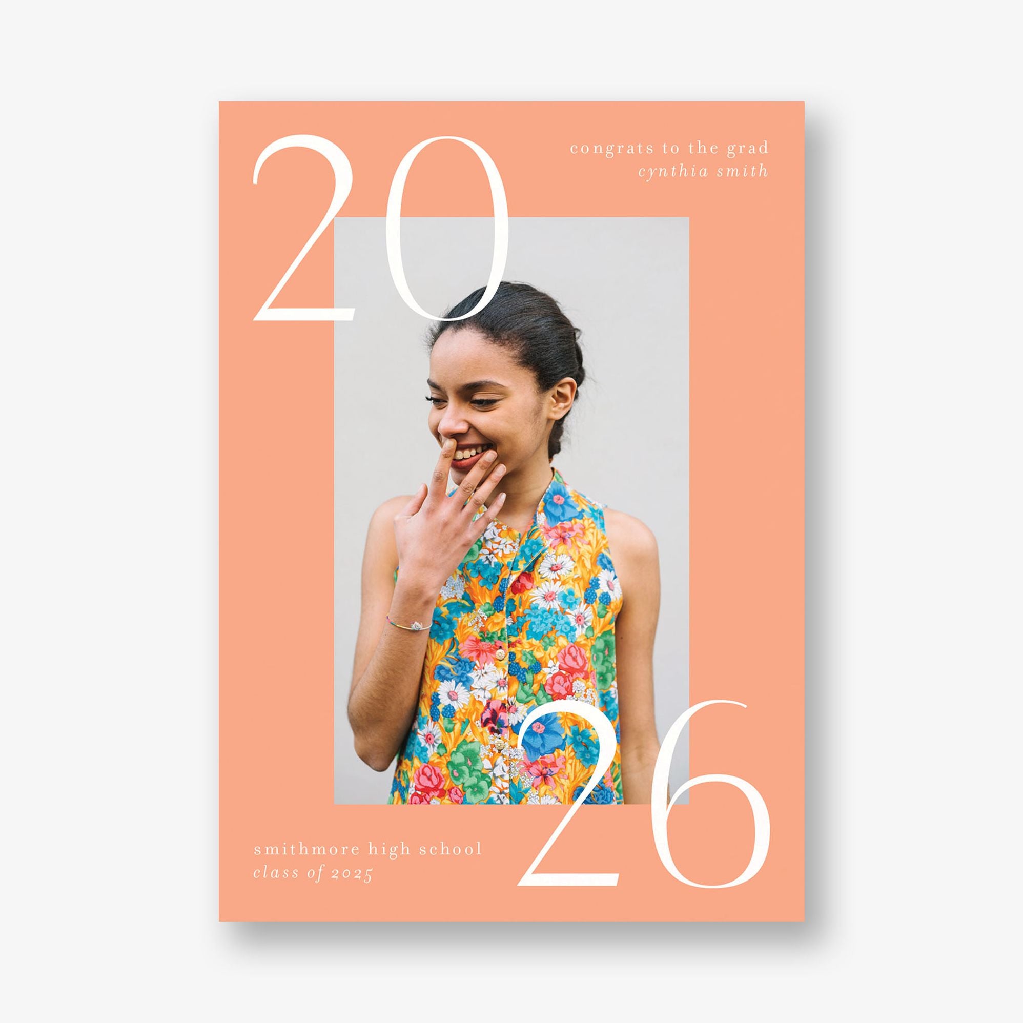 Big Bright Border Photo Graduation Announcement