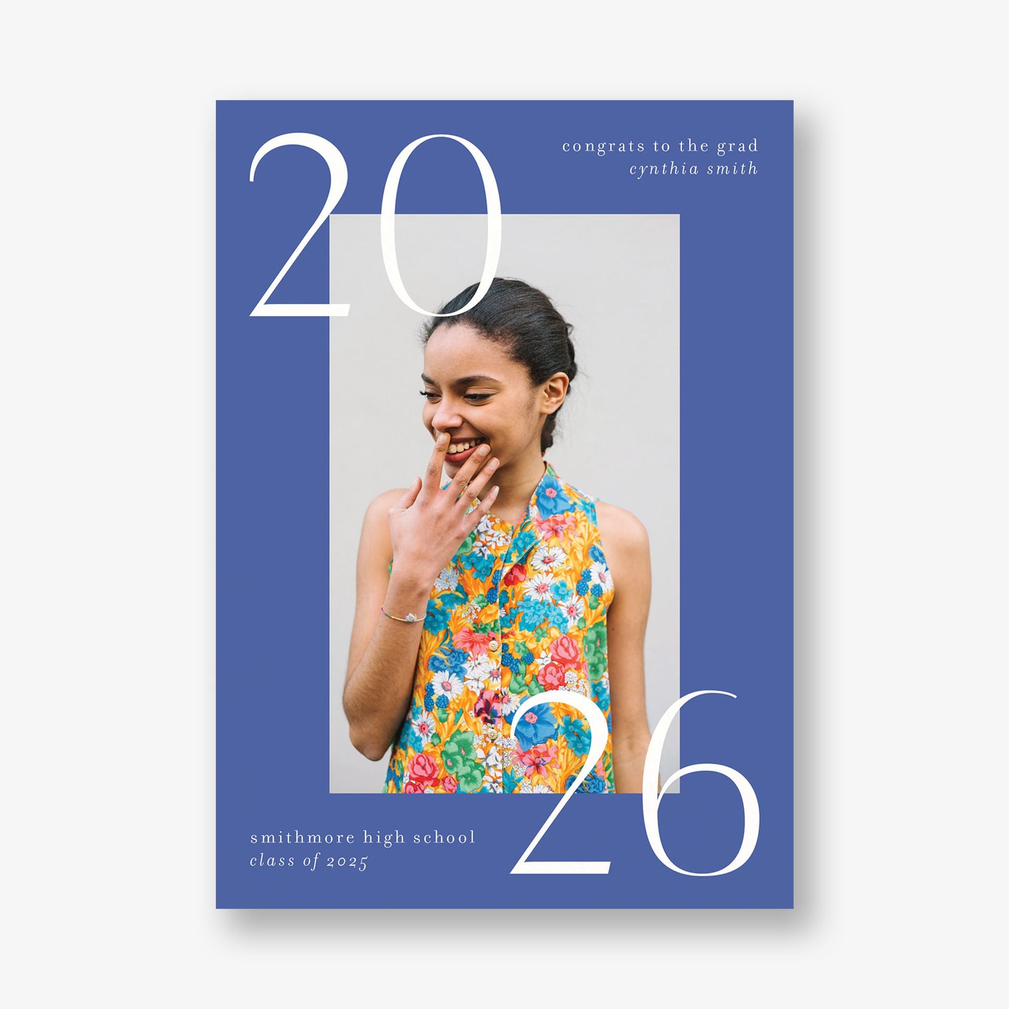 Big Bright Border Photo Graduation Announcement