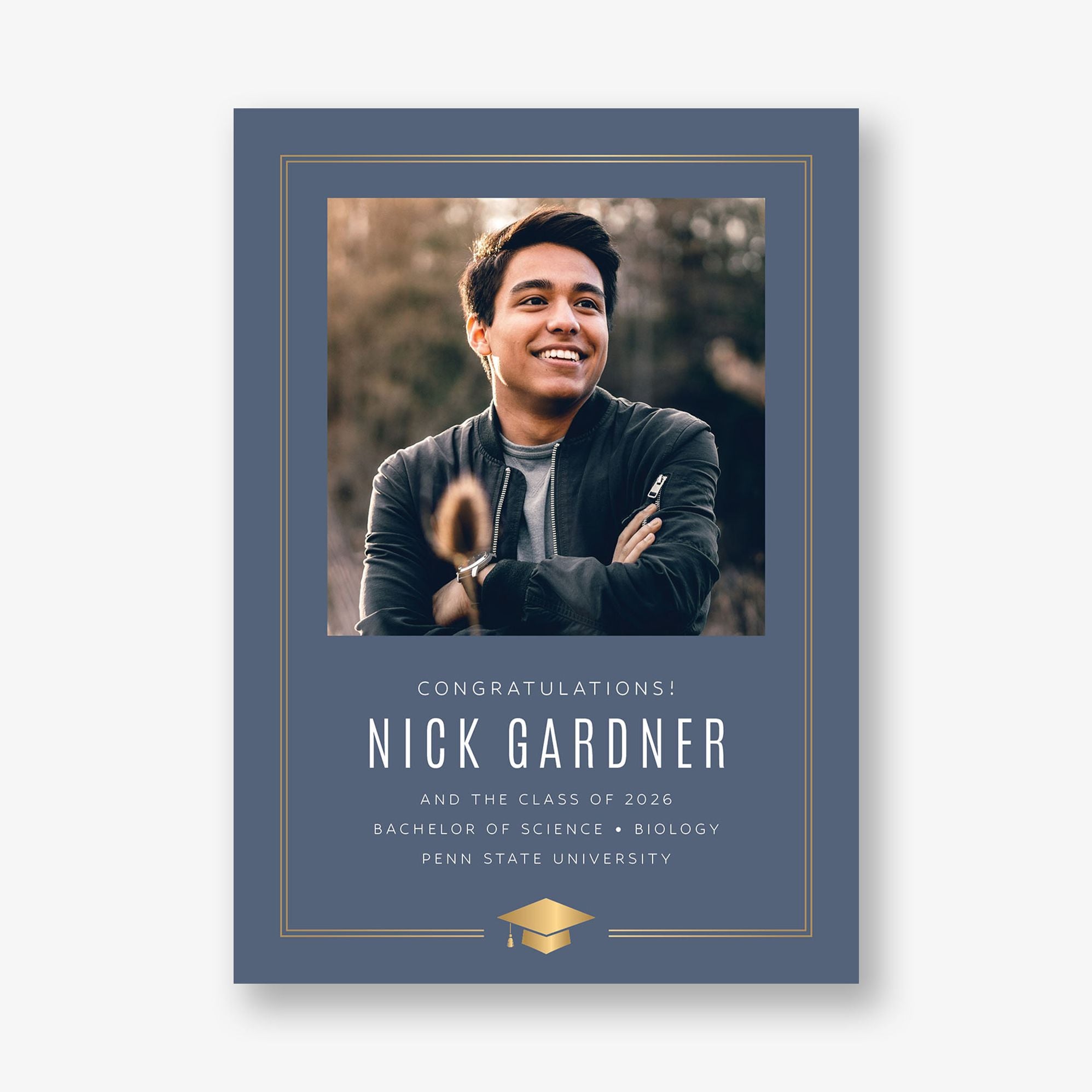 Classic Cap Foil Photo Graduation Announcement | Paper Source Classic Cap Foil Photo Graduation Announcement | Paper Source