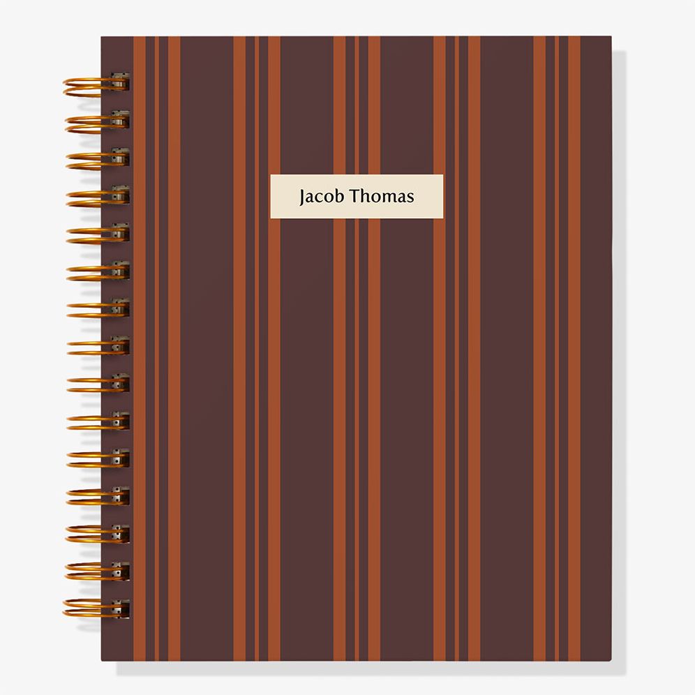 12-Month Mellow Stripes Custom Planner