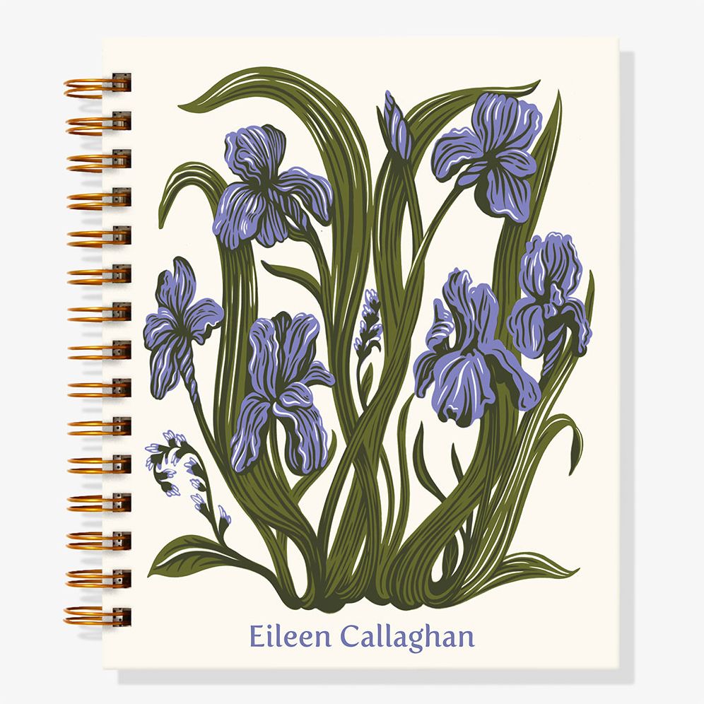 12-Month Delicate Irises Custom Planner