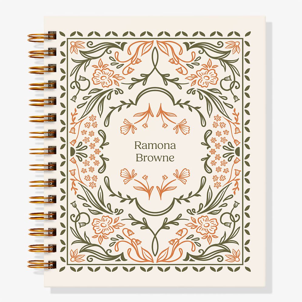 12-Month Ornamental Autumn Custom Planner