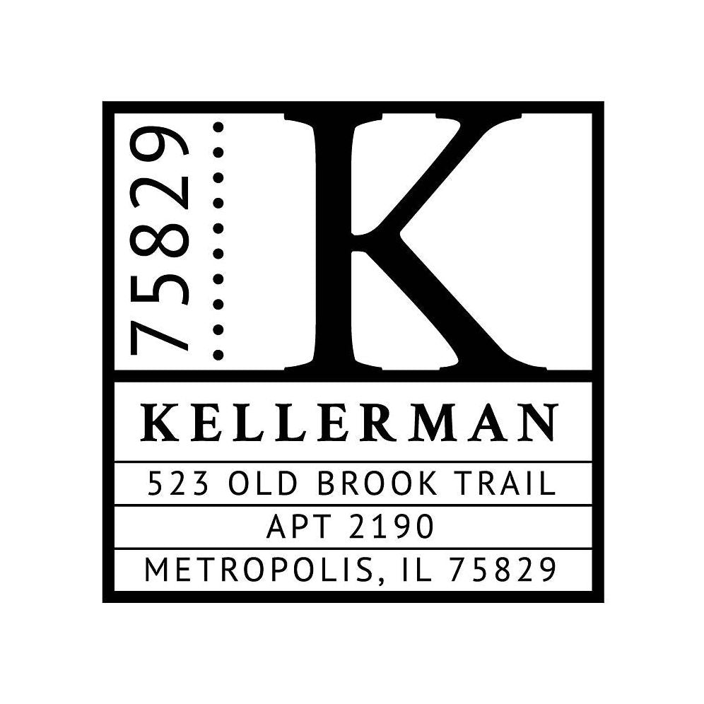 Monogram Square Custom Stamp and Stamp Tool