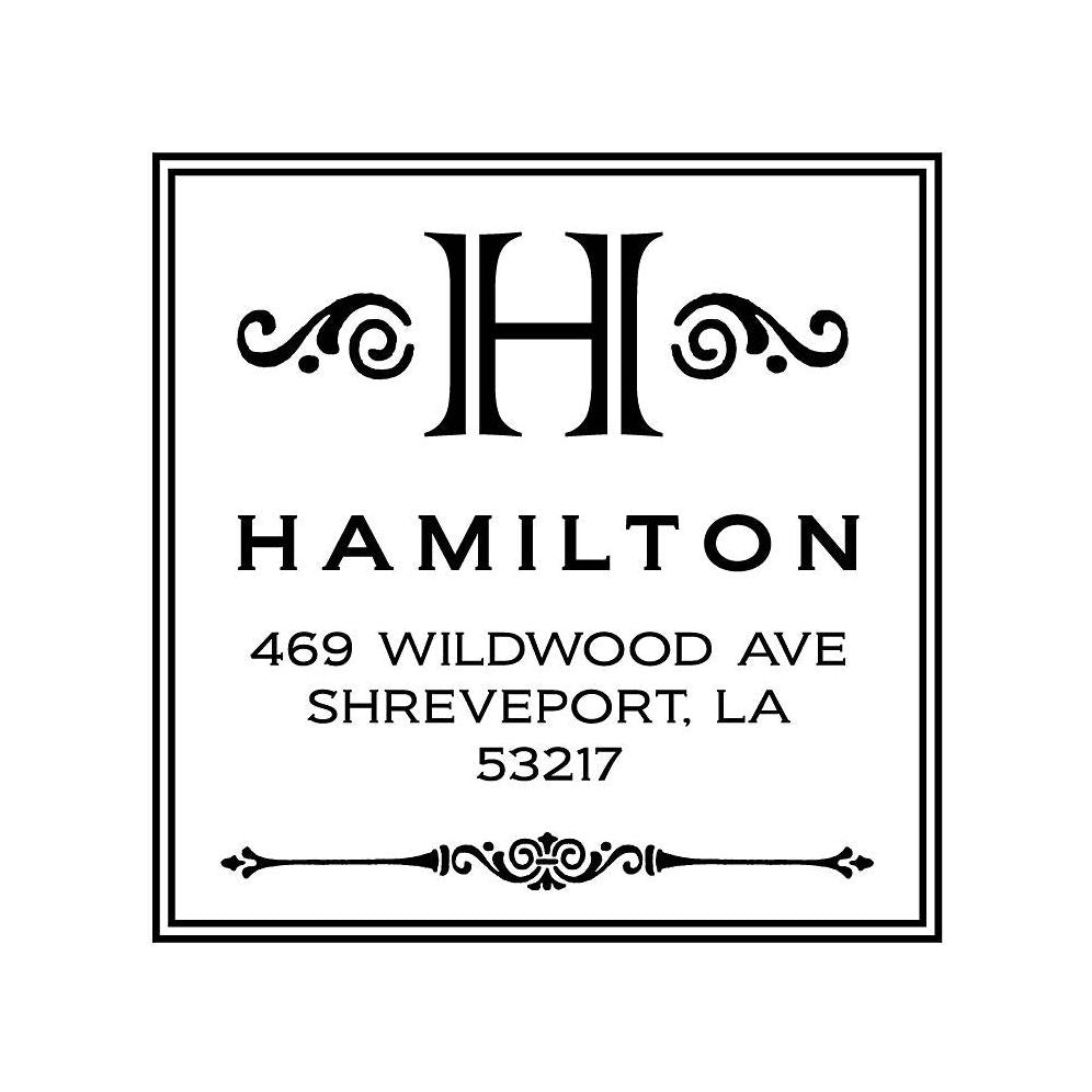 Monogram Flourish Custom Stamp and Stamp Tool