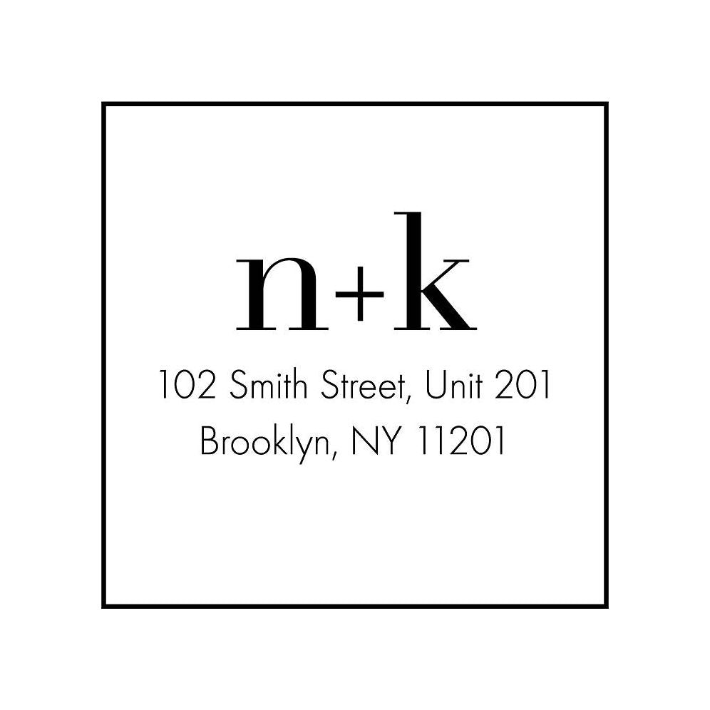Initials Address Custom Stamp and Stamp Tool