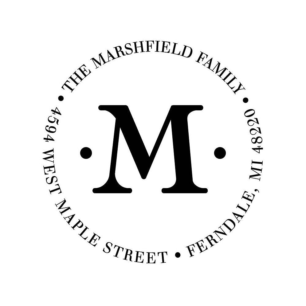 Single Initial Monogram Custom Stamp and Stamp Tool