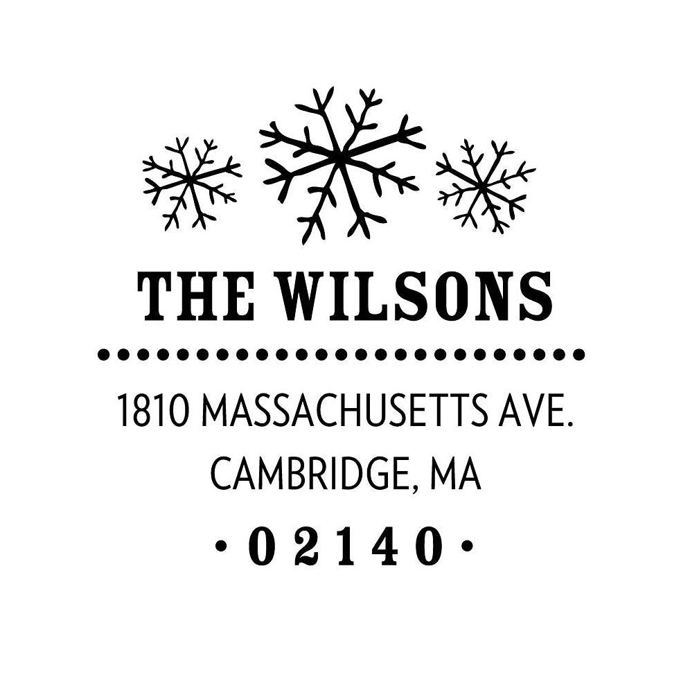 Three Snowflakes Custom Stamp and Stamp Tool