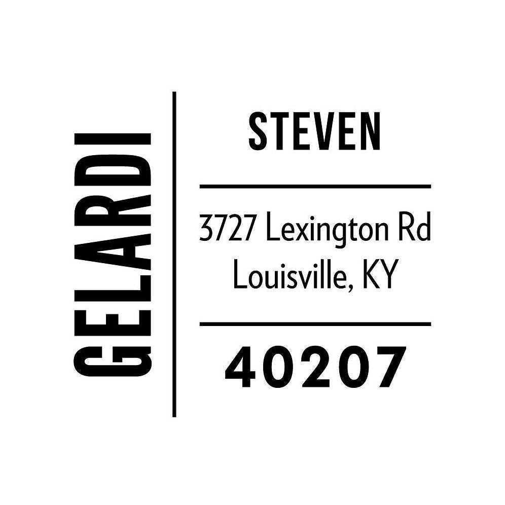 Divided Rule Single Custom Stamp