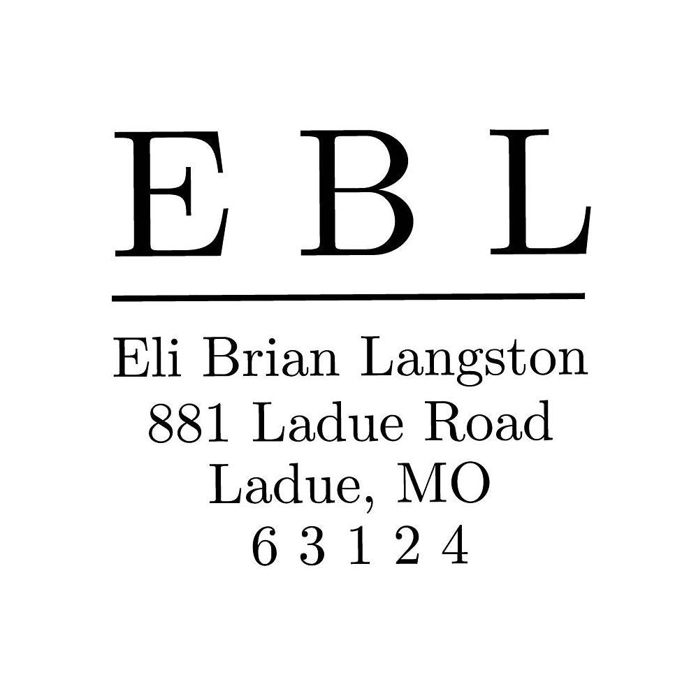 Modern Monogram Custom Stamp and Stamp Tool