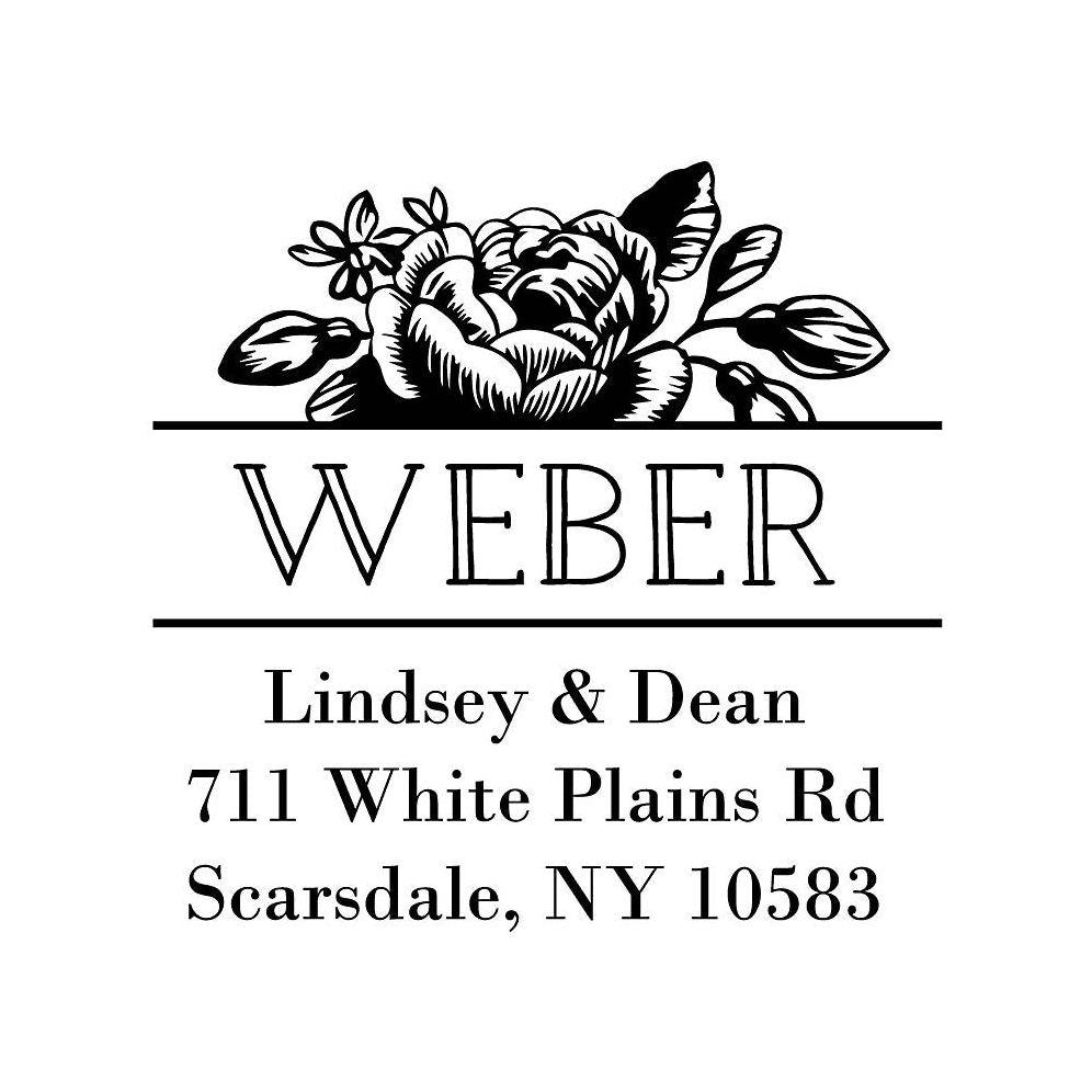 Vintage Floral Custom Stamp