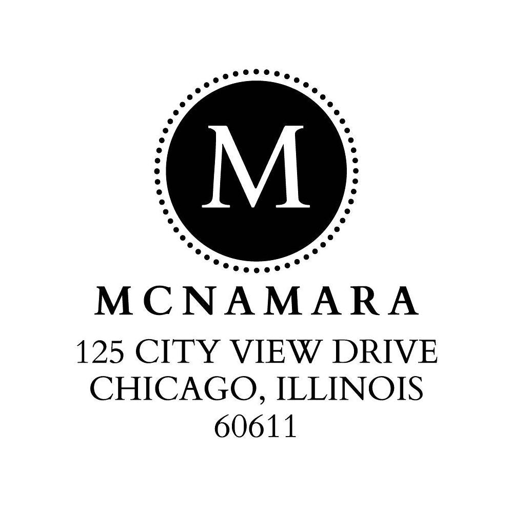 Inverse Initial Custom Stamp