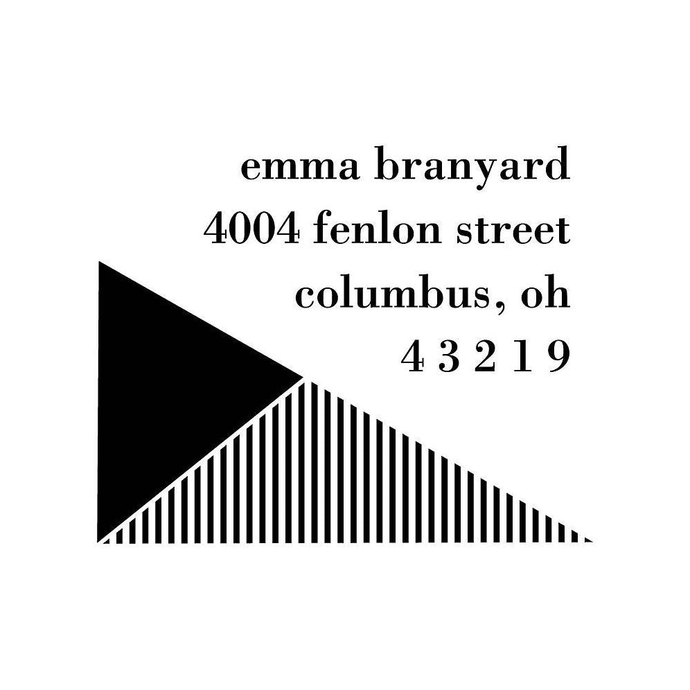 Deco Triangle Custom Stamp