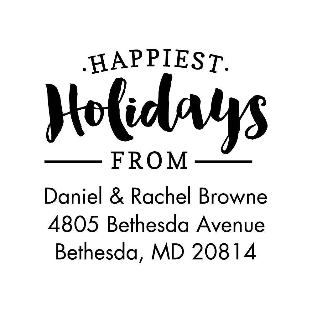 Happiest Holidays Custom Stamp and Stamp Tool