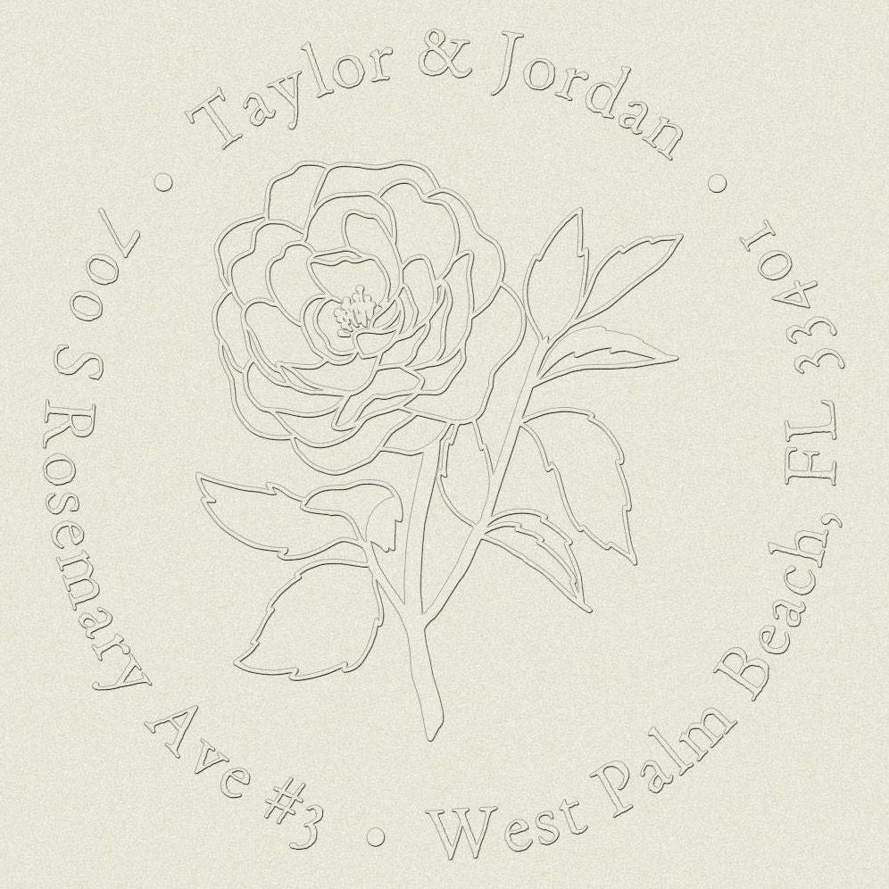 Sketch Rose Custom Embosser