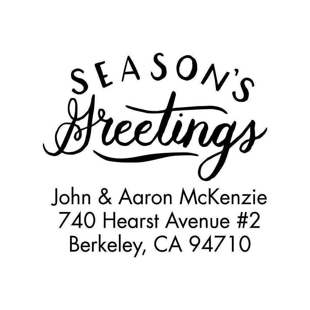 Season's Greetings Custom Stamp and Stamp Tool