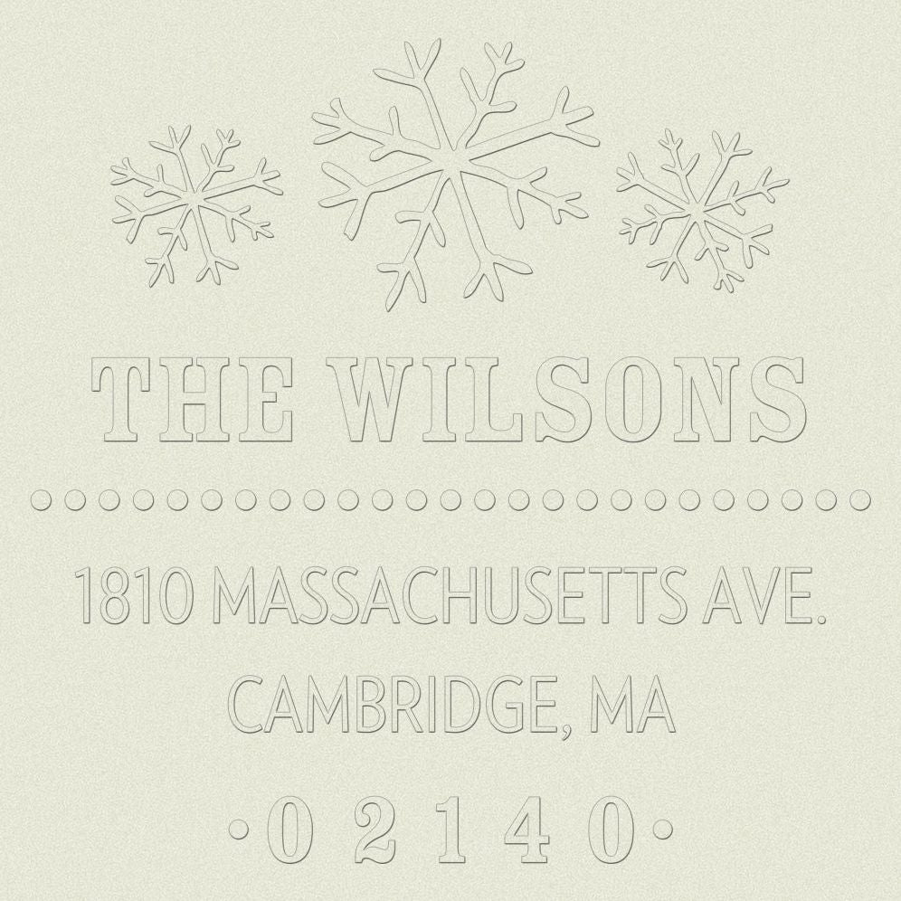 Snowflake Custom Embosser Plate with Embossing Tool