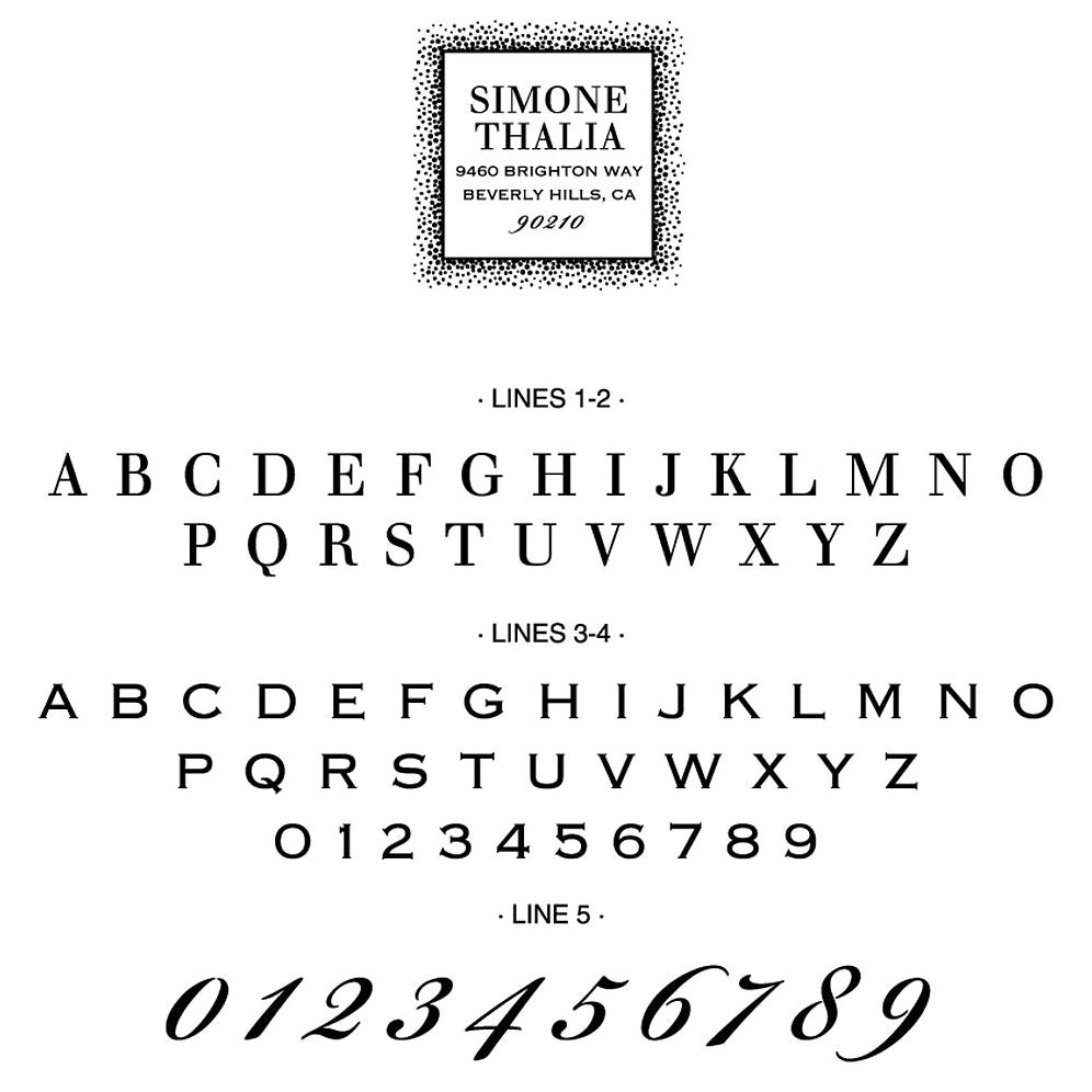 Champagne Border Custom Stamp