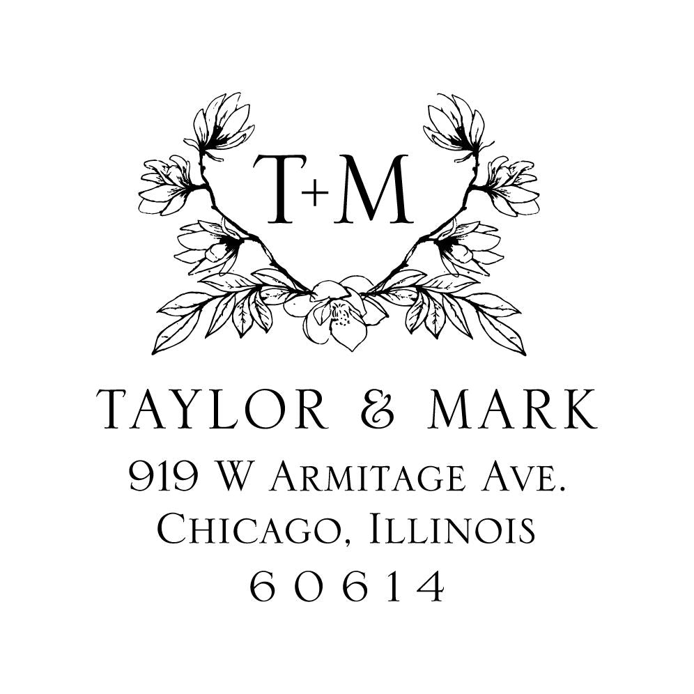 Floral Crest Custom Stamp and Stamp Tool