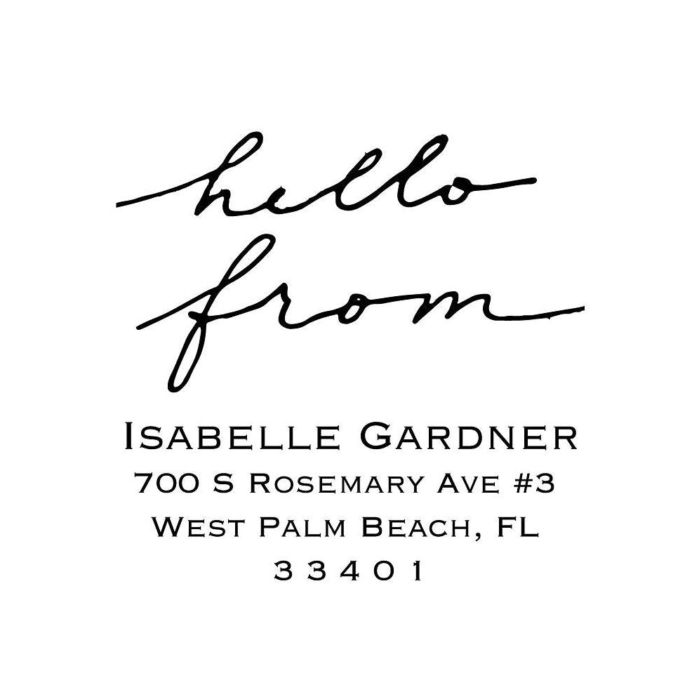 Signature Hello From Stamp and Stamp Tool