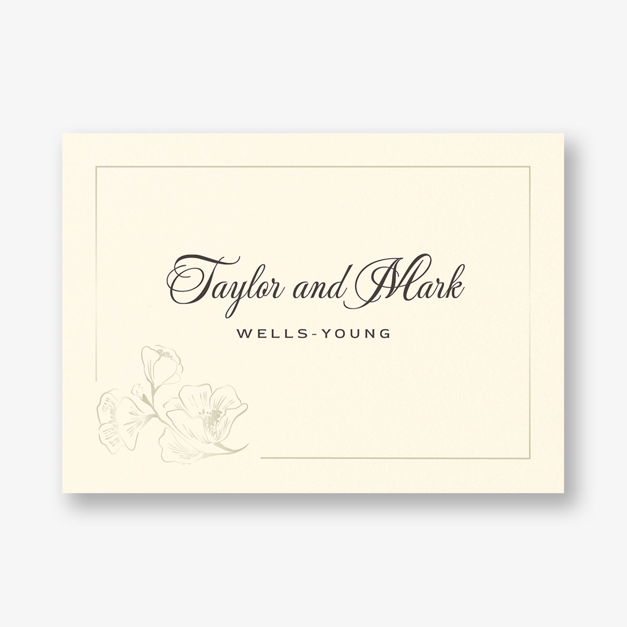 Vintage Magnolia Frame Foil Thank You Card