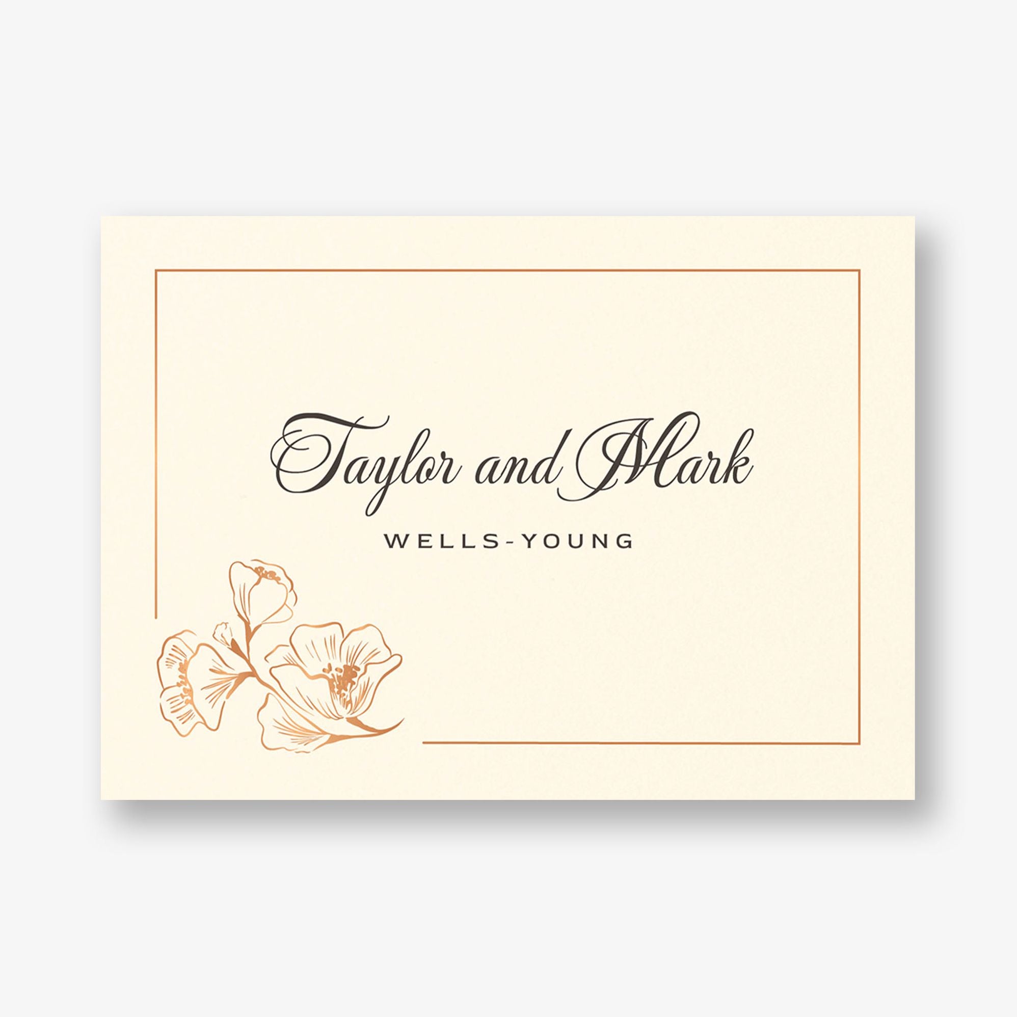 Vintage Magnolia Frame Foil Thank You Card