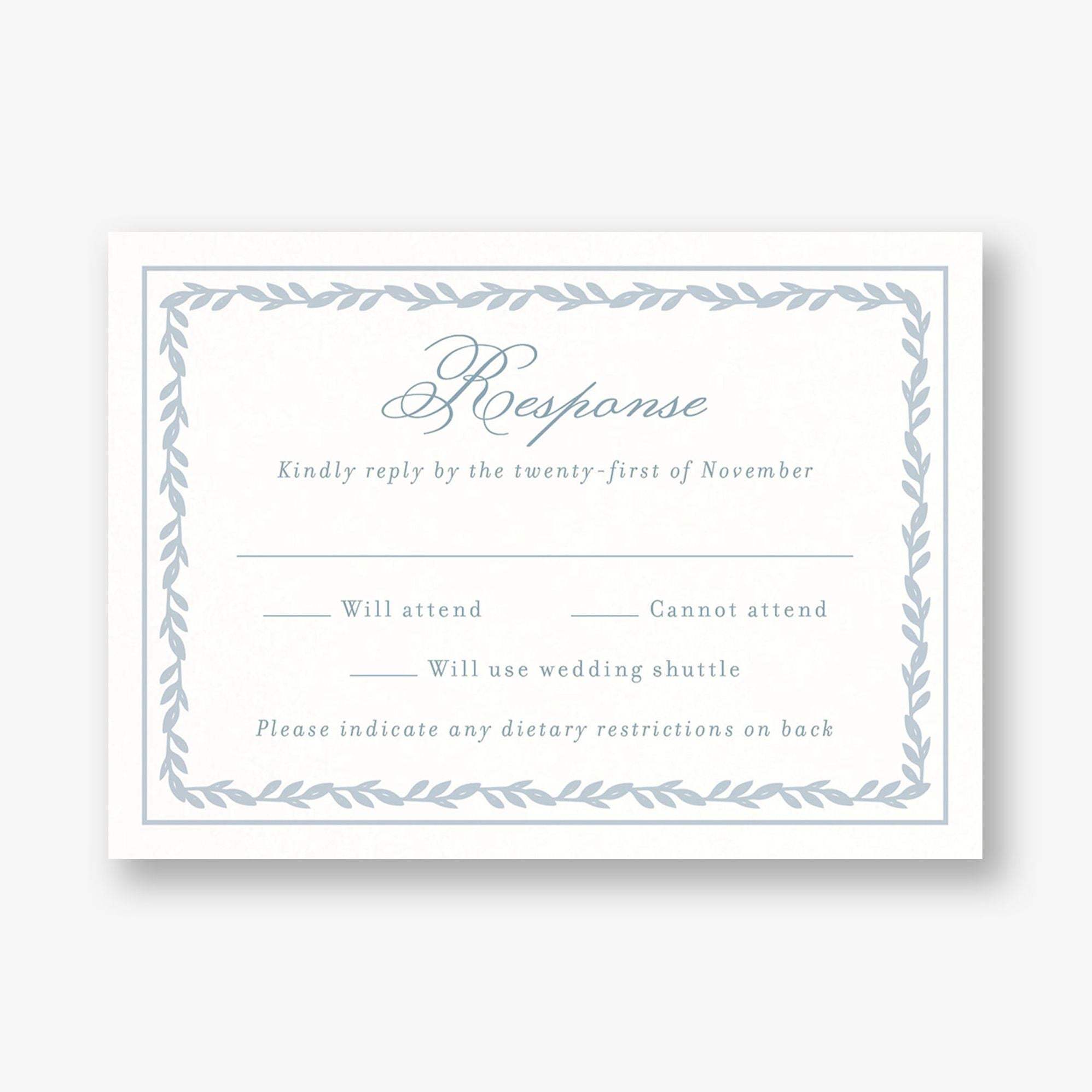 Trellis Vines Response Card